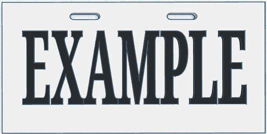 One Line License Plate